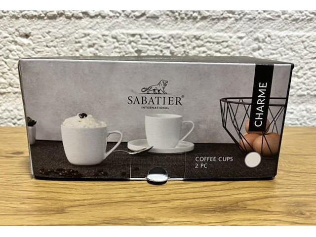 Ca.18x sabatier coffee cups 2 pack - charme white - afbeelding 5 van  6