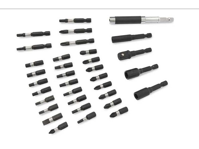 Ca.24x slagschroef bitset 34-delig brightever, blauw/zwart, 2024 - afbeelding 2 van  3