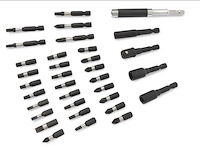 Ca.24x slagschroef bitset 34-delig brightever, blauw/zwart, 2024 - afbeelding 2 van  3