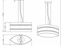 Ca.28x hanglamp trio, nikosia, grijs / chroom - afbeelding 4 van  5