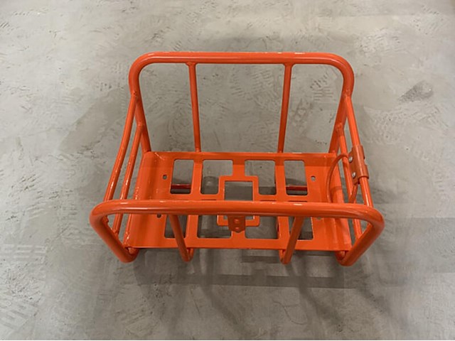 Ca.30x fietsmand met bekerhouder, oranje - afbeelding 1 van  1