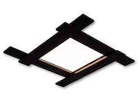 Ca.44x plafondlamp led trio, belfast, zwart/zilver