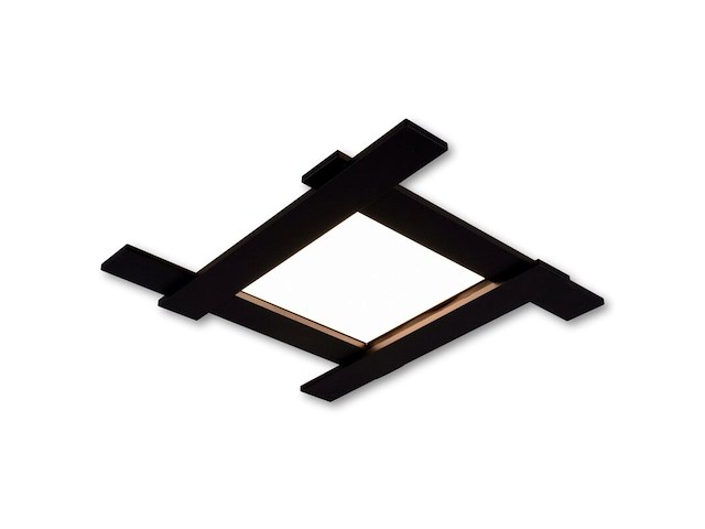 Ca.44x plafondlamp led trio, belfast, zwart/zilver - afbeelding 1 van  6