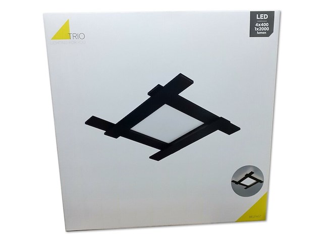 Ca.44x plafondlamp led trio, belfast, zwart/zilver - afbeelding 3 van  6