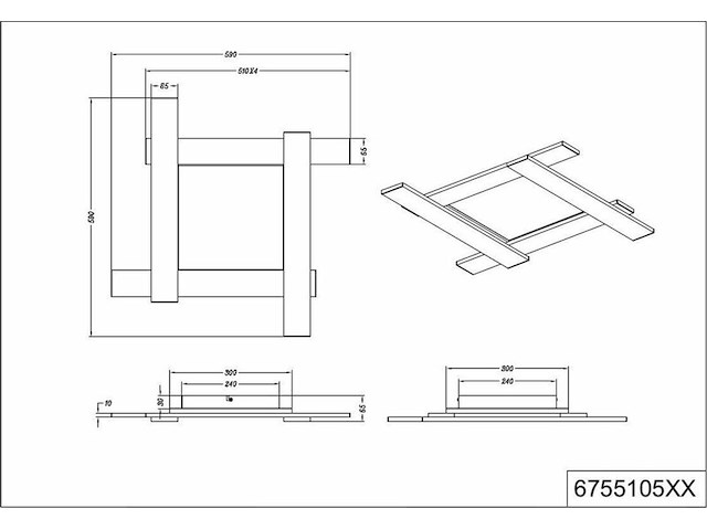Ca.44x plafondlamp led trio, belfast, zwart/zilver - afbeelding 4 van  6