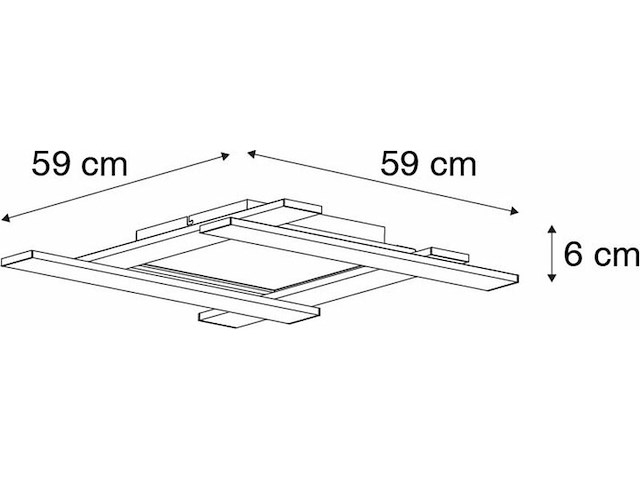 Ca.44x plafondlamp led trio, belfast, zwart/zilver - afbeelding 5 van  6