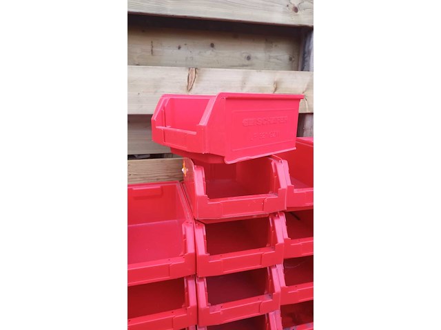 Ca.78x magazijnbakken met grijp opening schafer, rood - afbeelding 2 van  5