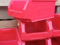 Ca.78x magazijnbakken met grijp opening schafer, rood - afbeelding 2 van  5