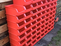 Ca.78x magazijnbakken met grijp opening schafer, rood - afbeelding 3 van  5