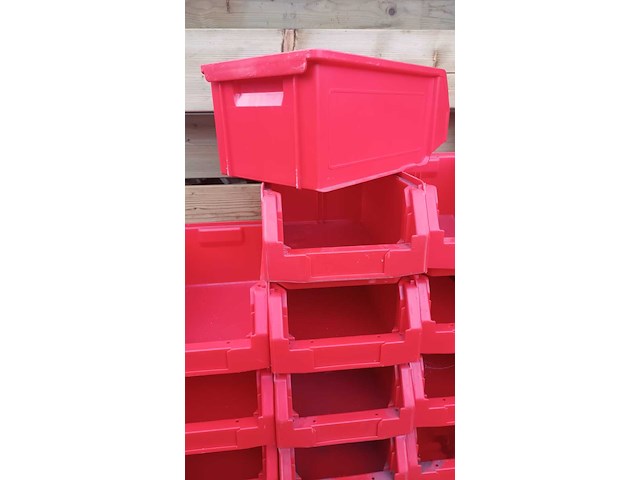 Ca.78x magazijnbakken met grijp opening schafer, rood - afbeelding 4 van  5