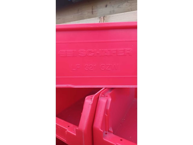 Ca.78x magazijnbakken met grijp opening schafer, rood - afbeelding 5 van  5