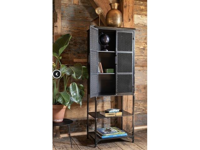 Cabinet denver – high, dutchbone, zwart - afbeelding 1 van  6