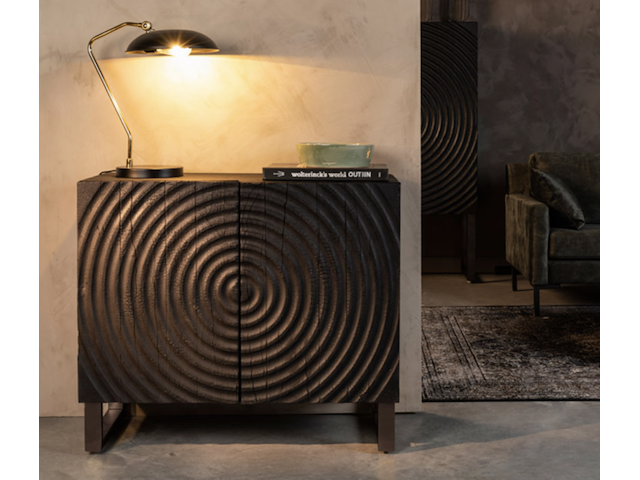 Cabinet, dutchbone, coals low, zwart - afbeelding 1 van  5