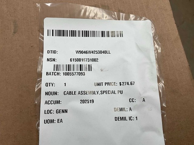 Cable assembly (3x) - afbeelding 1 van  4