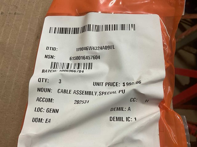 Cable assembly (3x) - afbeelding 1 van  4