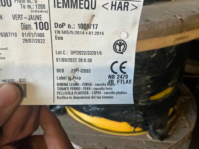 Cable partners h07v-r 70mm2 aardekabel (36x) - afbeelding 4 van  16