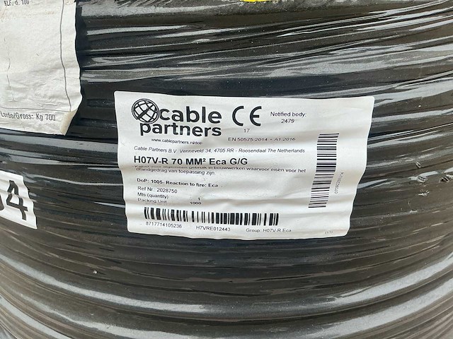 Cable partners h07v-r 70mm2 aardekabel (36x) - afbeelding 10 van  16