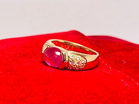 Cabochon robijnen 1.96ct dames ring - 18kt goud - afbeelding 5 van  7