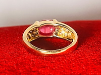 Cabochon robijnen 1.96ct dames ring - 18kt goud - afbeelding 7 van  7