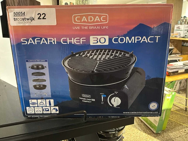 Cadac safari chef 30 compact gas bbq - afbeelding 5 van  5