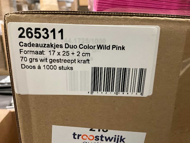 Cadeauzakjes duo color wild pink (6000x) - afbeelding 1 van  2