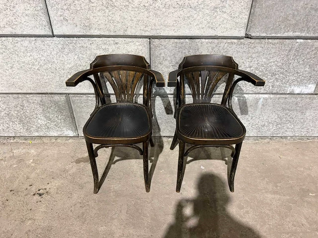 Caféstoel met armleuning "thonet" (12x) - afbeelding 1 van  7