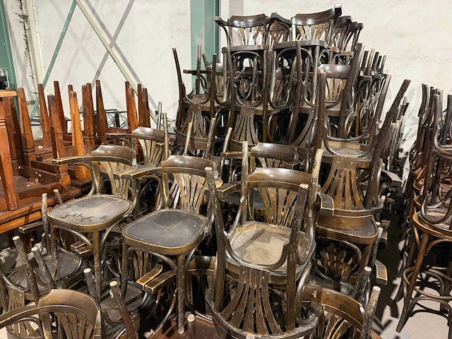 Caféstoel met armleuning "thonet" (8x) - afbeelding 2 van  10