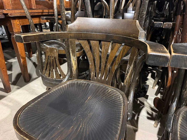 Caféstoel met armleuning "thonet" (8x) - afbeelding 4 van  10