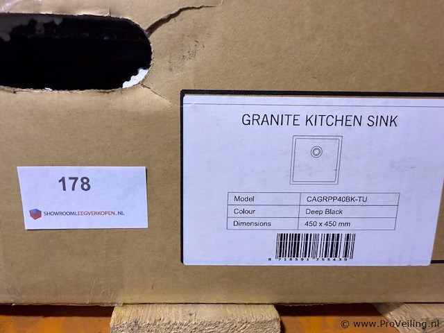 Cagrpp40bk-tu diep zwart 450 x 450 mm - afbeelding 2 van  2