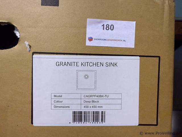 Cagrpp40bk-tu diep zwart 450 x 450 mm - afbeelding 2 van  2