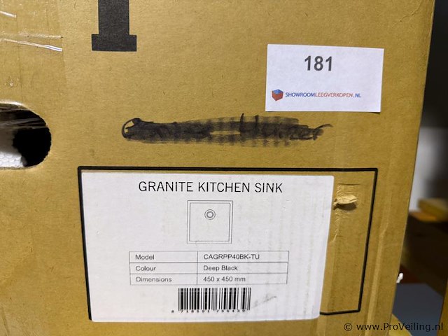 Cagrpp40bk-tu diep zwart 450 x 450 mm - afbeelding 2 van  2