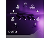 Calex smart plafondlamp 4lichts slimme opbouwspot ovaal zwart - afbeelding 2 van  4