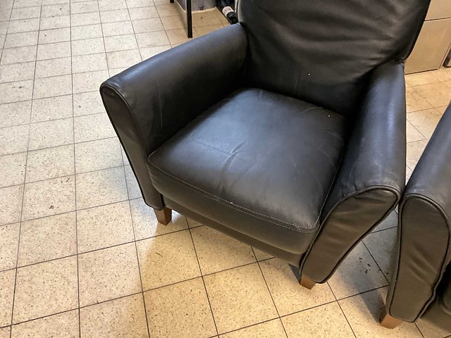 Calia kunstlederen fauteuils (2x) - afbeelding 1 van  4