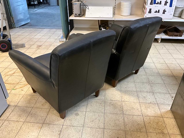 Calia kunstlederen fauteuils (2x) - afbeelding 3 van  4