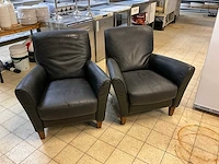 Calia kunstlederen fauteuils (2x) - afbeelding 1 van  7