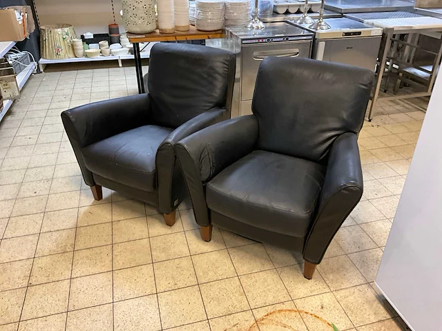 Calia kunstlederen fauteuils (2x) - afbeelding 4 van  7