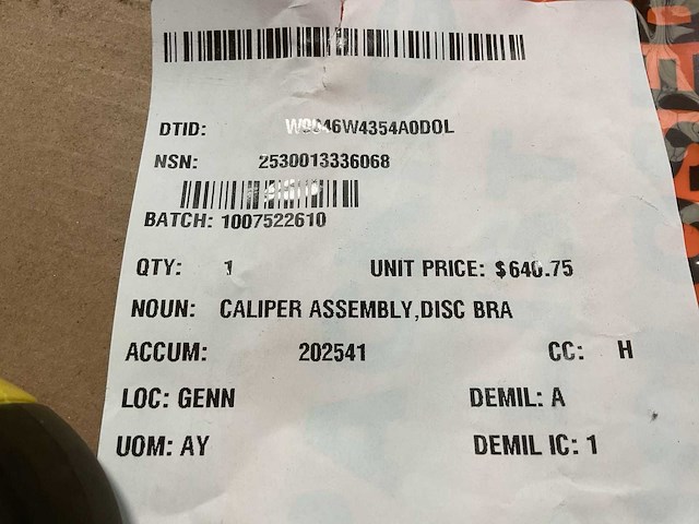 Caliper assembly - afbeelding 1 van  5