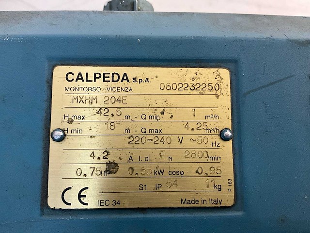 Calpeda mxhm 204e waterpompen - afbeelding 1 van  2
