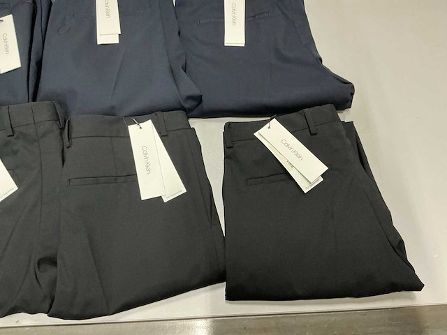 Calvin klein slim wollen stretch pantalon navy&black (7x) - afbeelding 5 van  11