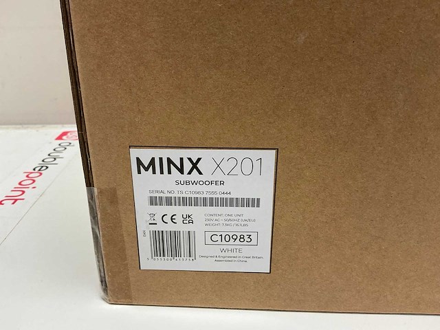 Cambridge minx x201 white subwoofer - afbeelding 4 van  4