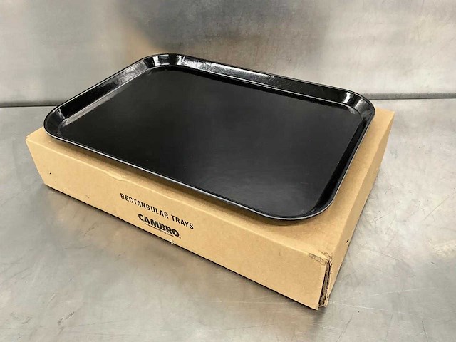 Cambro - camtray zwart - doos dienbladen (2x) - afbeelding 1 van  3