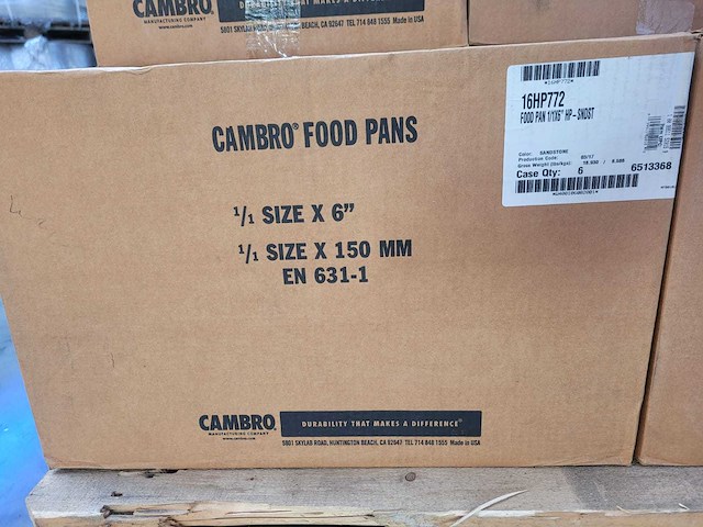 Cambro hoog-heat voedselpannen 16hp772 (7x) - afbeelding 2 van  6