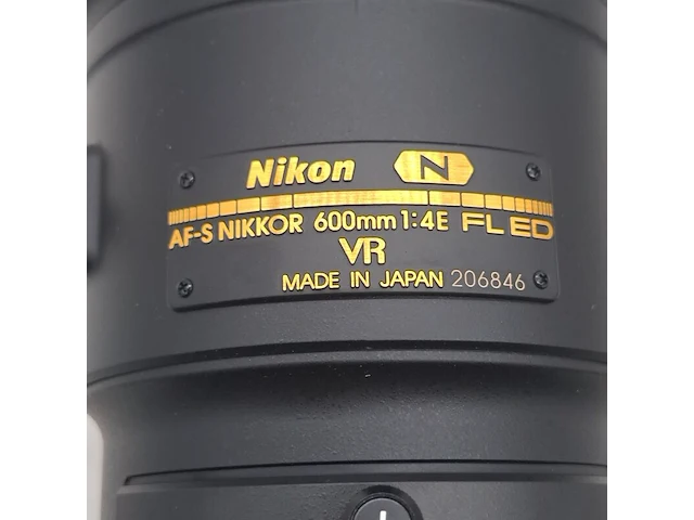 Camera lens, nikkon, af-s nikkor 600mm 1:4 fled vr - afbeelding 6 van  12