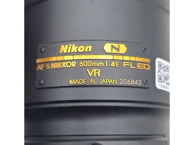 Camera lens, nikkon, af-s nikkor 600mm 1:4 fled vr - afbeelding 7 van  11