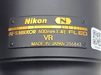 Camera lens, nikkon, af-s nikkor 600mm 1:4 fled vr - afbeelding 7 van  11