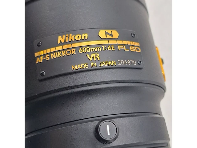 Camera lens, nikkon, af-s nikkor 600mm 1.4e fl ed vr - afbeelding 7 van  10