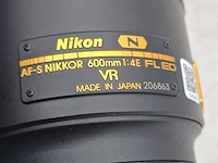 Camera lens, nikkon, af-s nikkor 600mm 1:4e fl ed vr - afbeelding 6 van  10