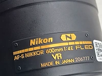 Camera lens, nikkon, af-s nikkor 600mm 1:4e fl ed vr - afbeelding 7 van  10