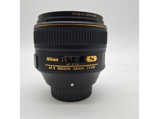Camera lens, nikon, af-s nikkor 58mm 1:1.4g - afbeelding 5 van  7