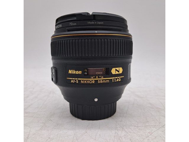 Camera lens, nikon, af-s nikkor 58mm 1:1.4g - afbeelding 3 van  5